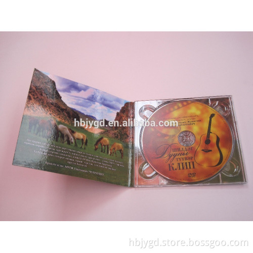 DVD Digipak, 750gsm cardbpard paper, 4 panels ,Clear CD tray, Glossy Lamination ,Shrink wrapping